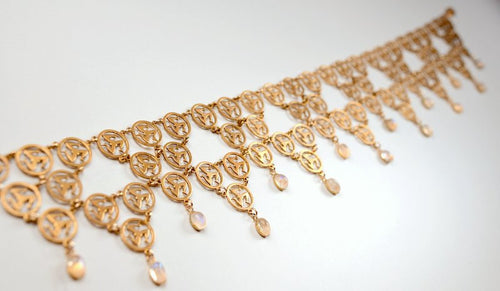 Triskele Moonstone Lace Necklace