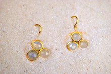 Triskele Moonstone Dangle Earrings